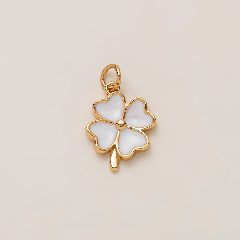 Minimalist Luxury 18K Gold Plated Heart Teardrop Floral Brass Pendant