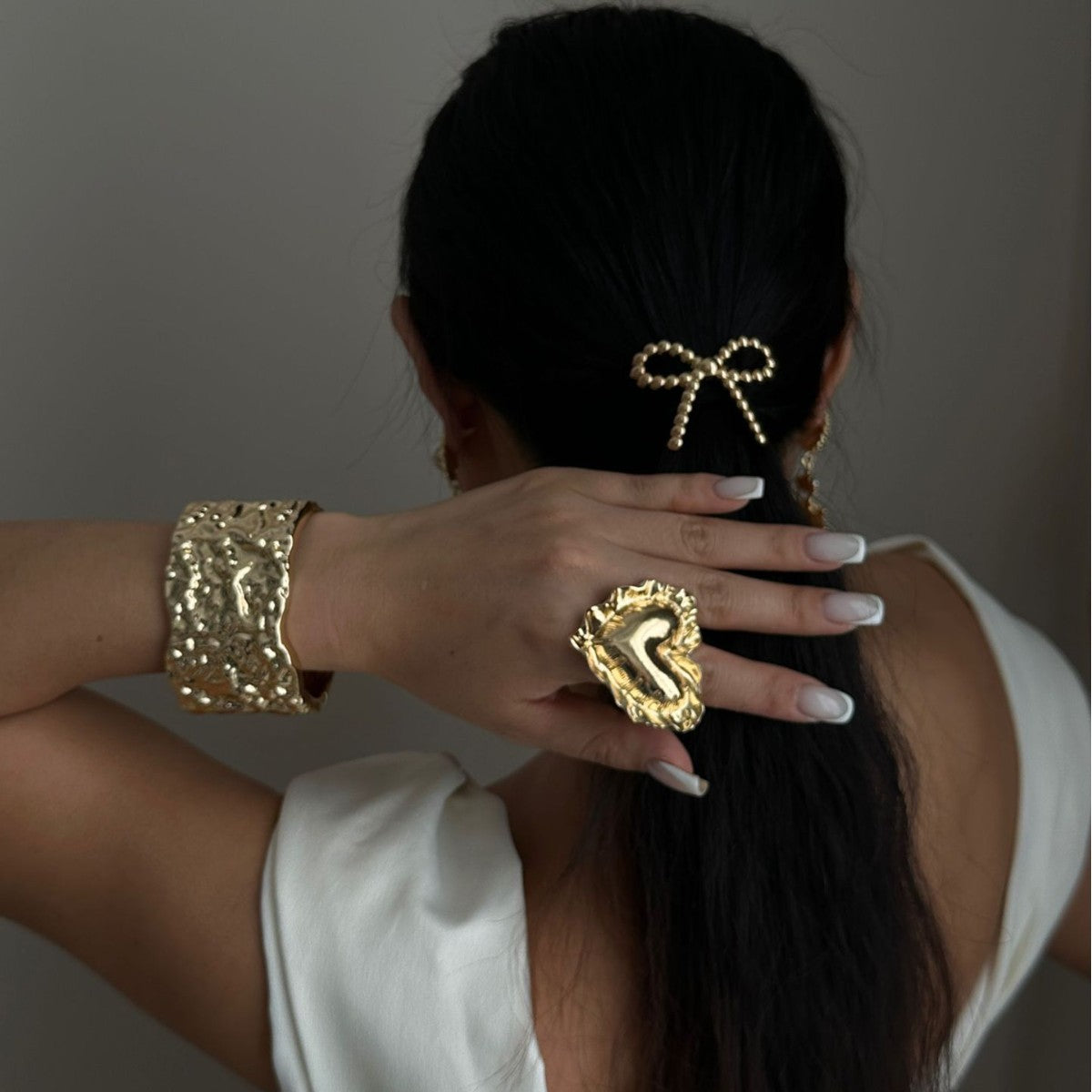 Fashion Minimalist Irregular Liquid Alloy Wrinkle Bracelet