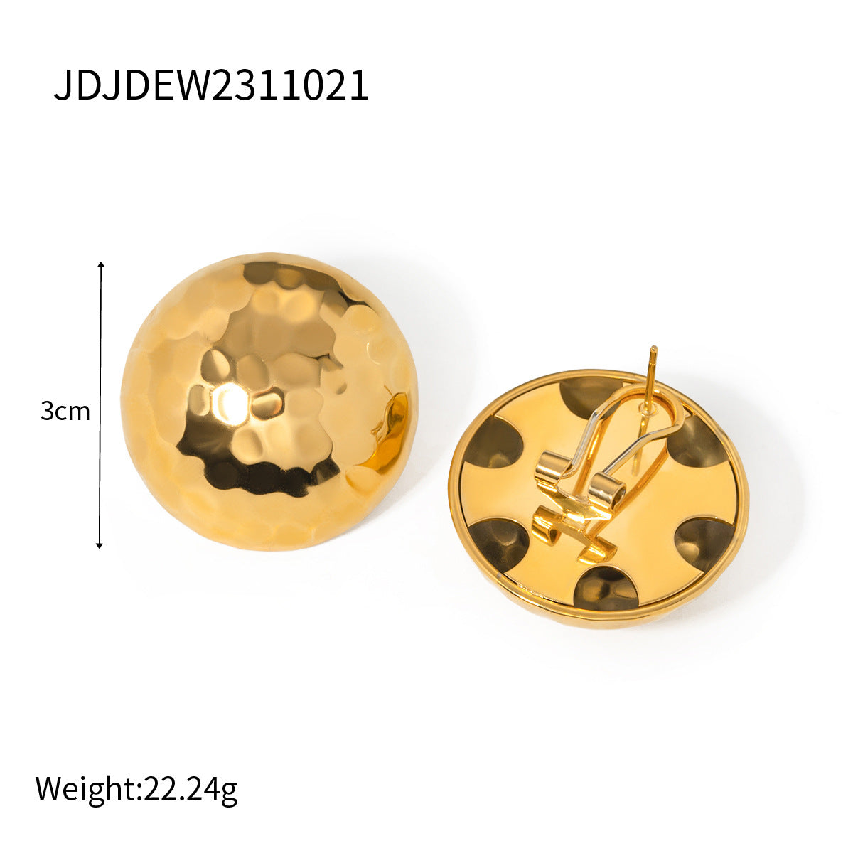Multi-Layer Geometric Round Stainless Steel Plated Necklace Set for Women