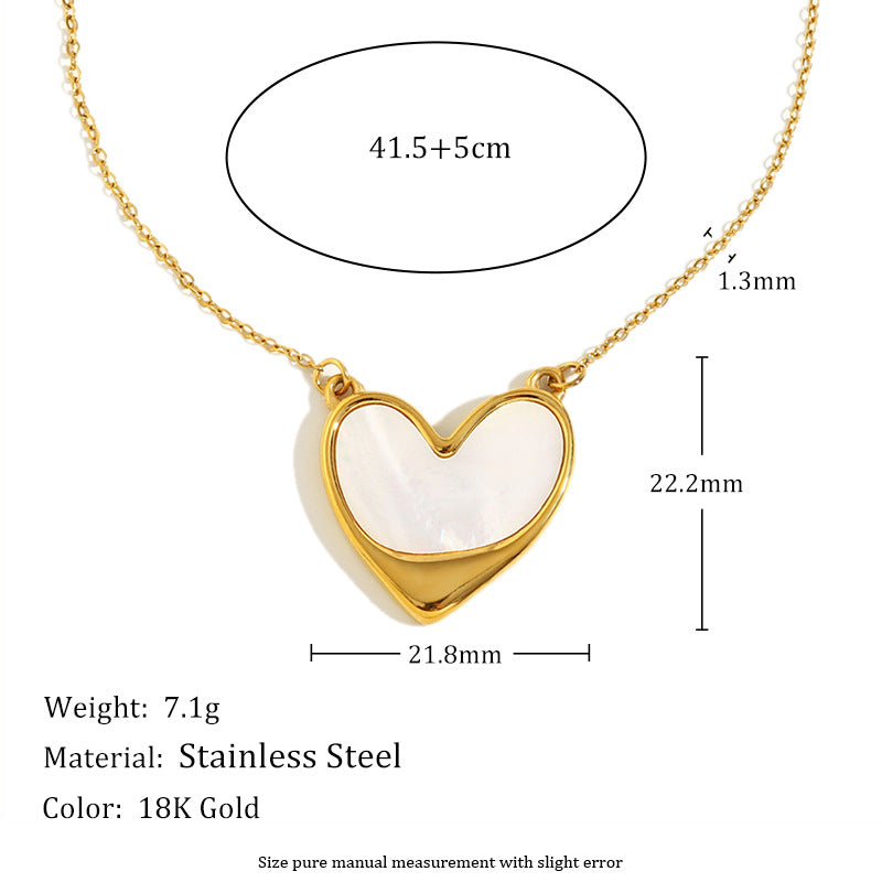 Vintage Stainless Steel Pendant Necklace with 18K Gold Plating, Heart Star Moon and Floral Design for Women