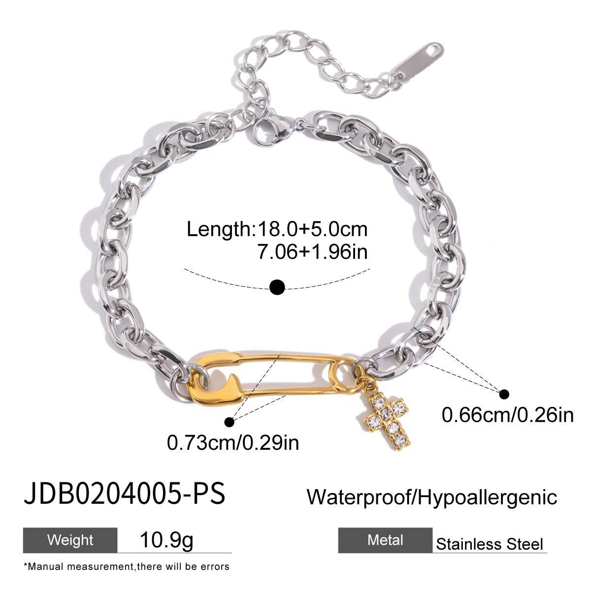 Minimalist Geometric Stainless Steel Plated Bracelet for Women