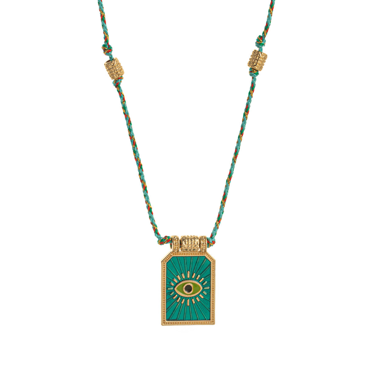 Collana pendente minimalista a forma di cuore in rame placcato oro su cordino colorato da donna