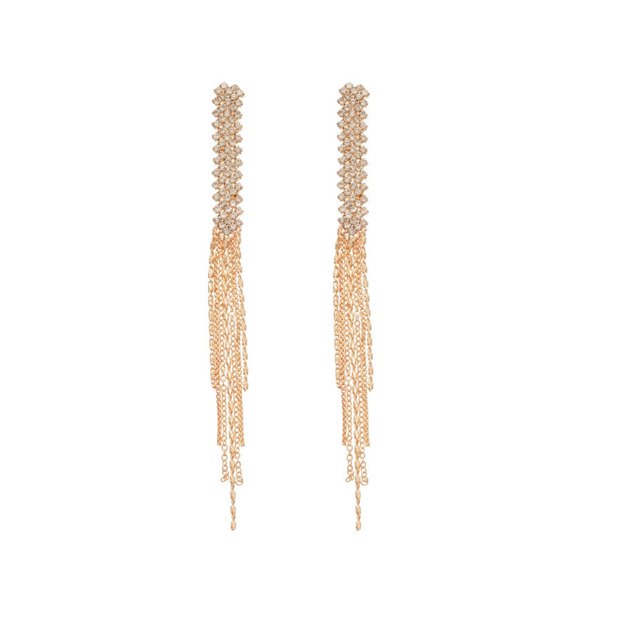Pendientes de tuerca geométricos de acero inoxidable con detalles de diamantes de imitación para mujer, joyería de oreja lujosa y minimalista de moda