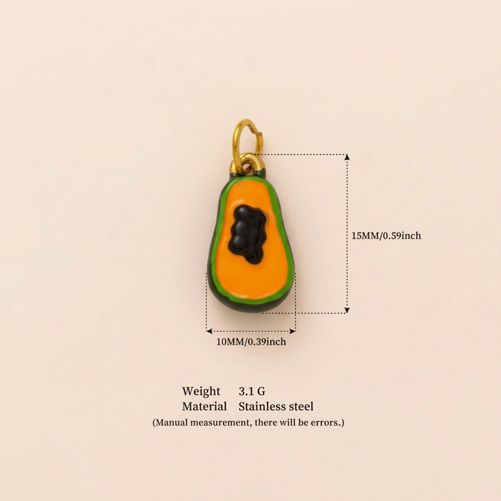 Sweet Fruit Stainless Steel PVD Plated Pendant