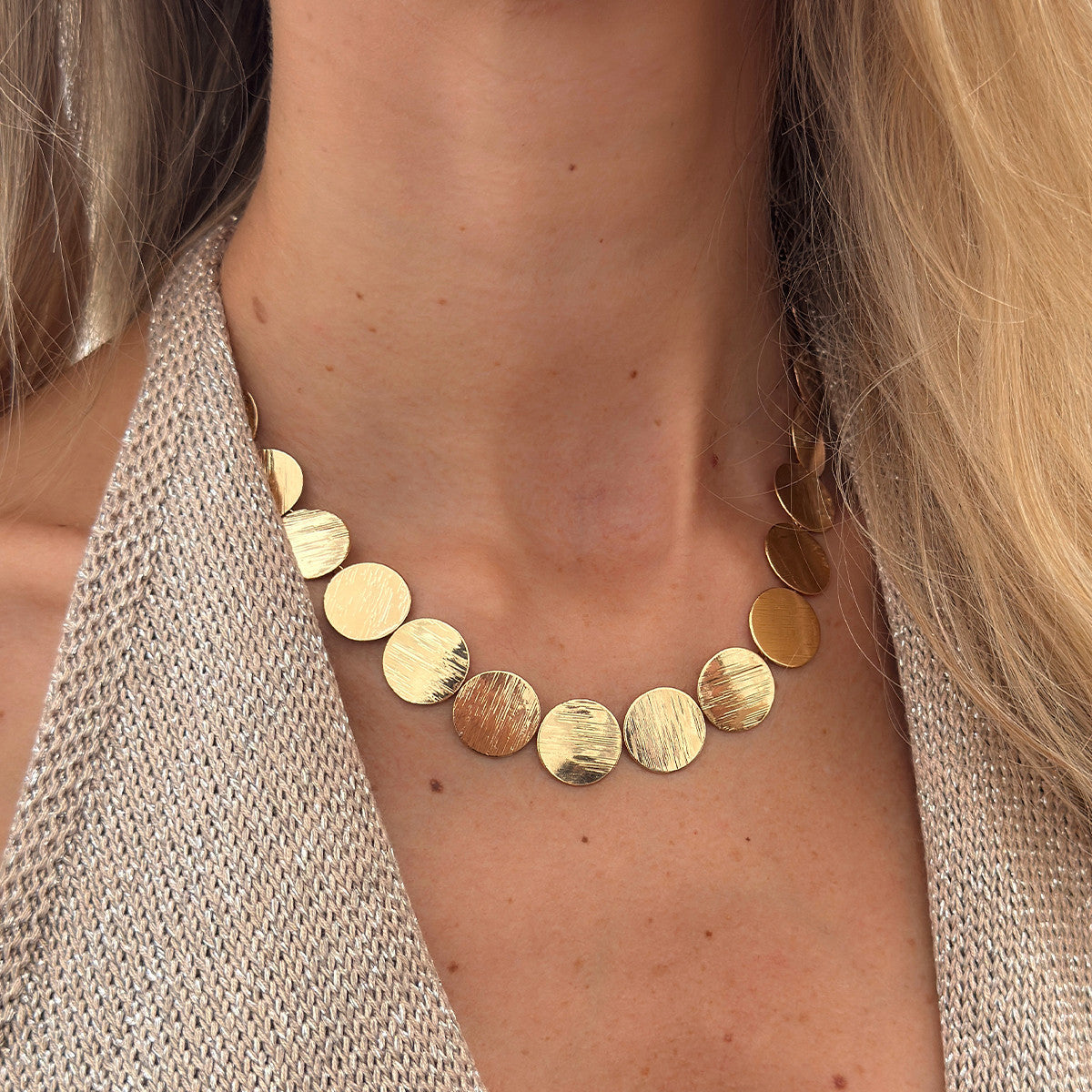 Minimalist Luxury Geometric Round Iron Plated Y-Shape Necklace