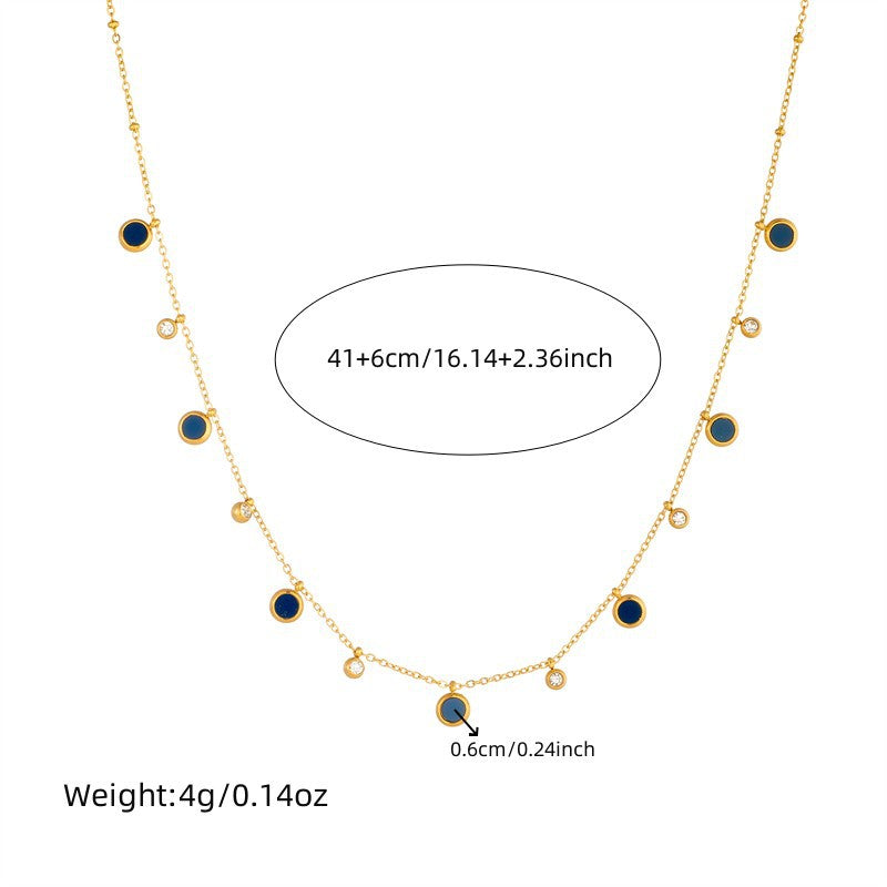 Minimalist Casual Double Layer Heart Butterfly Floral Stainless Steel Plated Pendant Necklace with Snake Chain for Women