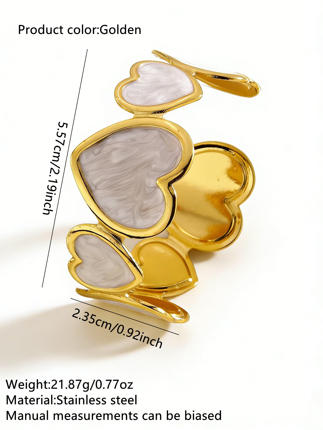 Elegante Pulsera Abierta de Lujo Floral con Esmalte de Aceite de Acero Inoxidable y Titanio con Cereza