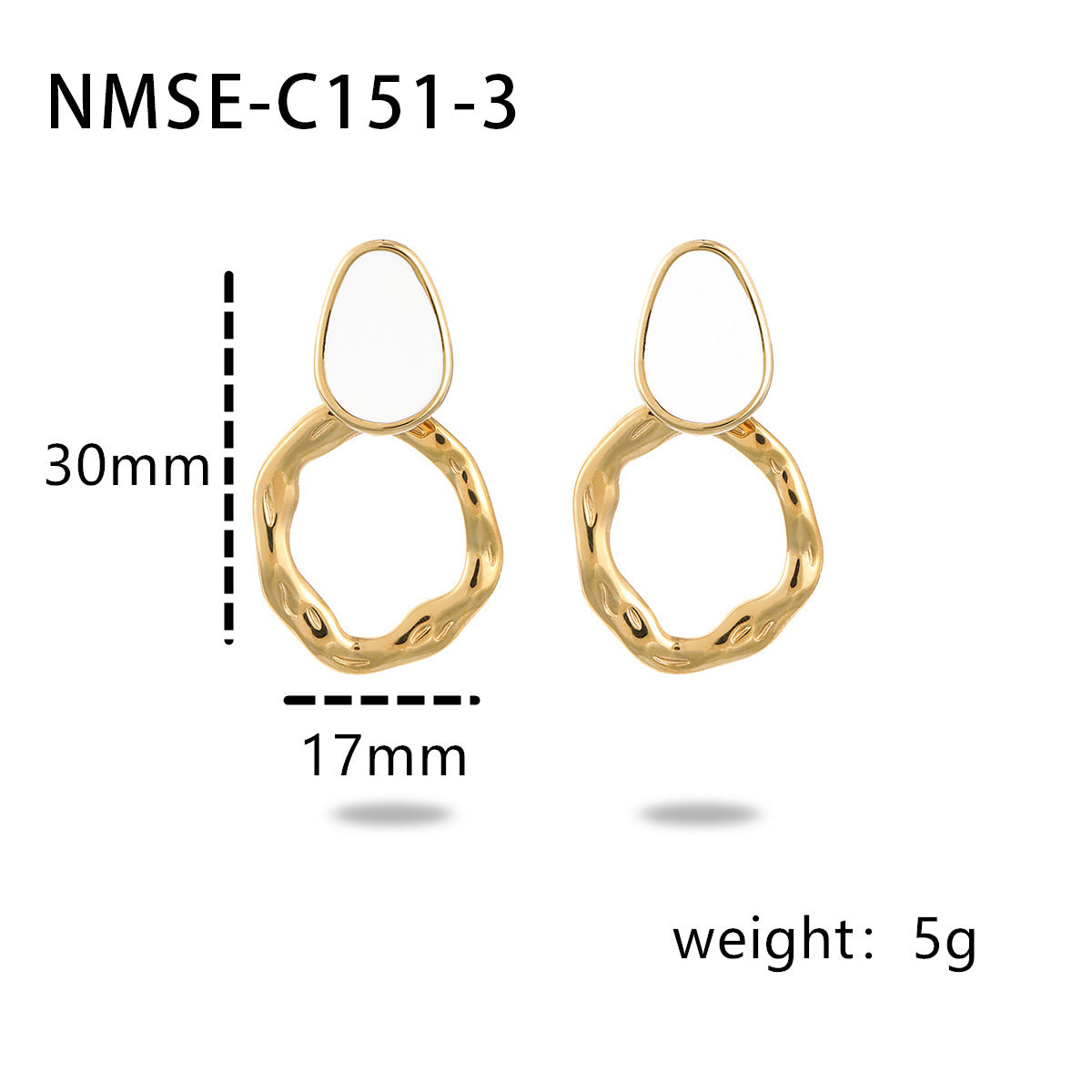 Pendientes de Acero Inoxidable de 18 quilates, Esmaltados, Geométricos, Irregulares, Estilo Vintage para Mujer
