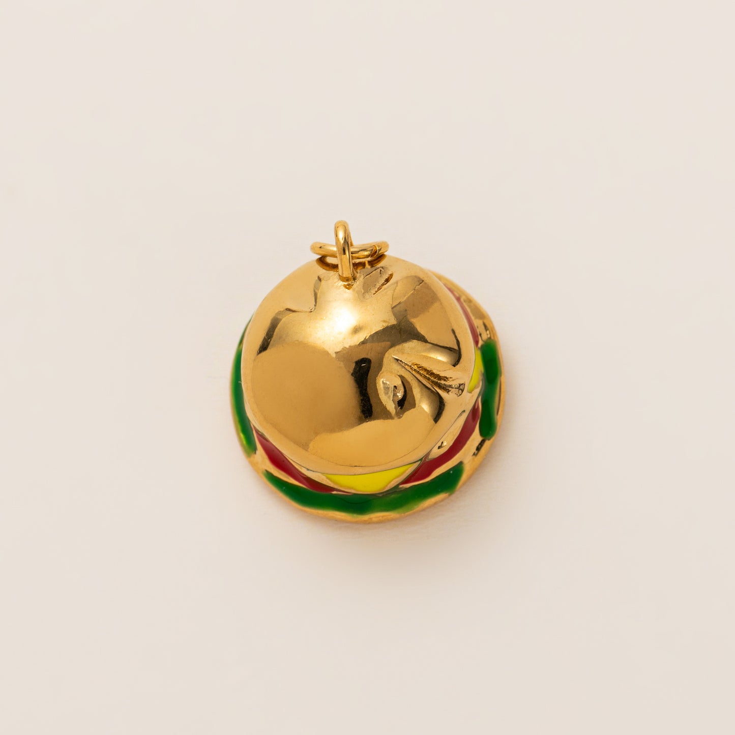 Collana con ciondoli della serie Food vintage in acciaio inossidabile placcato oro PVD