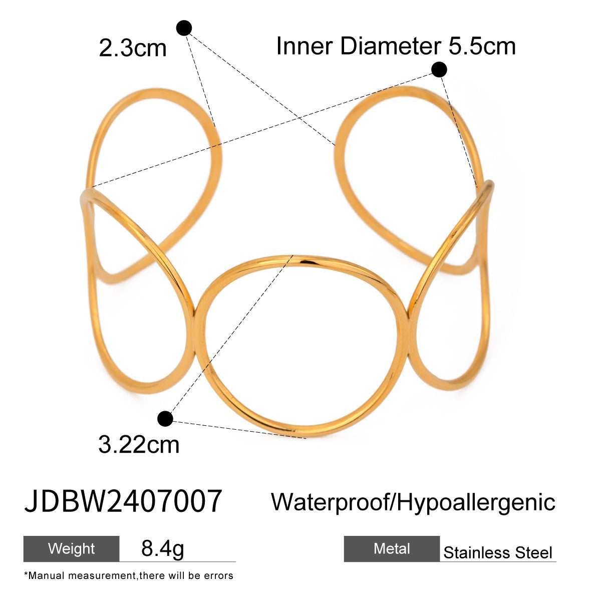Pulsera de acero de titanio geométrica minimalista con incrustaciones de diamantes de imitación para mujer, joyería de lujo de acero inoxidable chapado hipoalergénico
