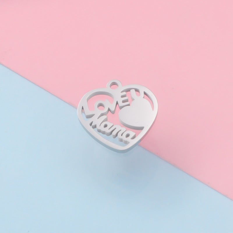 Ciondolo a barra con lettera MOM placcato in acciaio inossidabile minimalista per il regalo della festa della mamma
