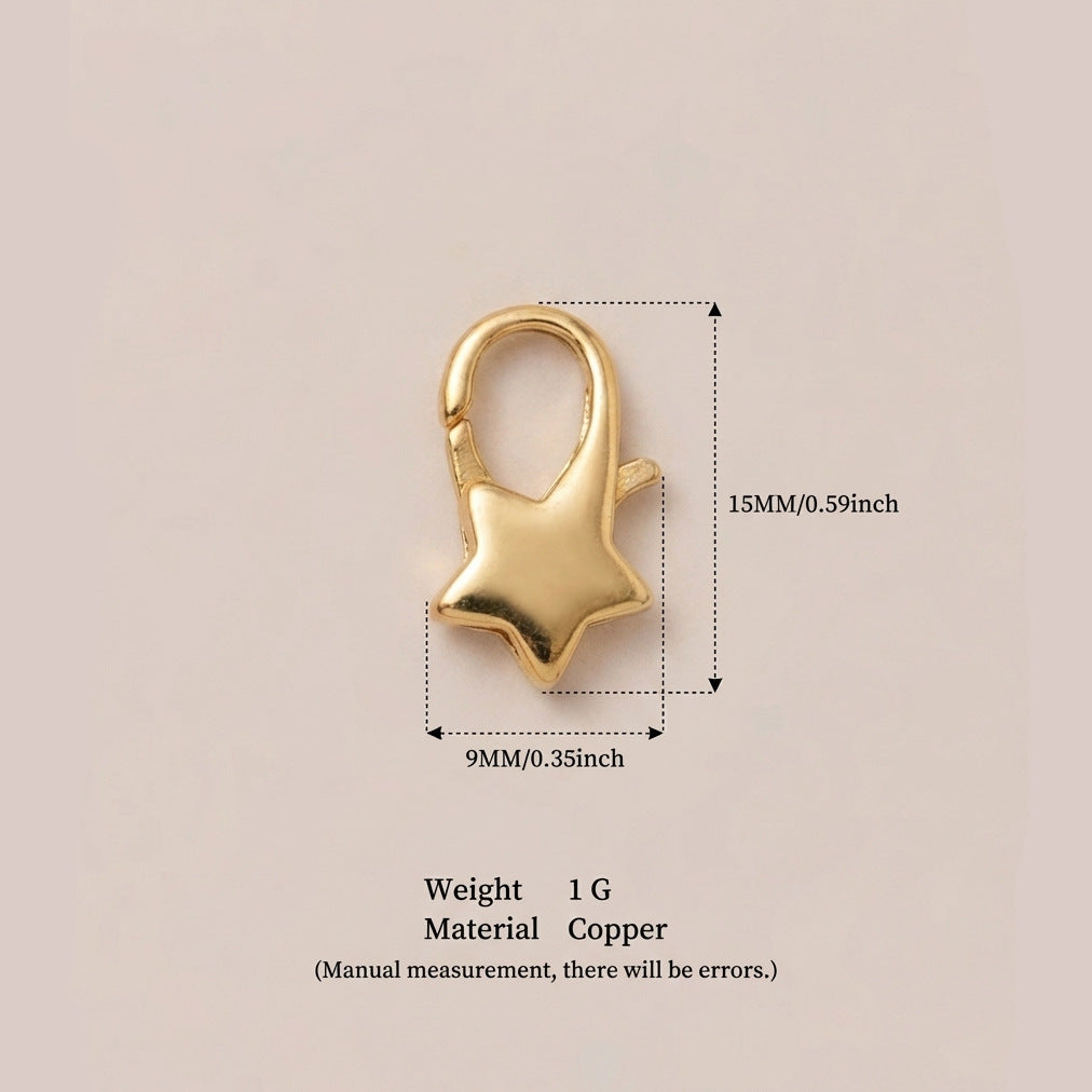 Vintage 18K Gold Plated Stainless Steel PVD Food Print DIY Charm Bar