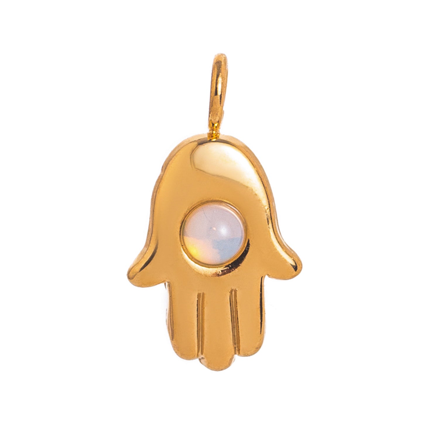 18K Gold Plated Stainless Steel Whisk Pendant Necklace with Cable Chain