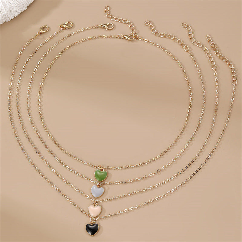 Collana Minimalista con Pendente a Fiocco per Bambine, Catena in Lega con Finitura Smaltata, Gioielli per Bambini