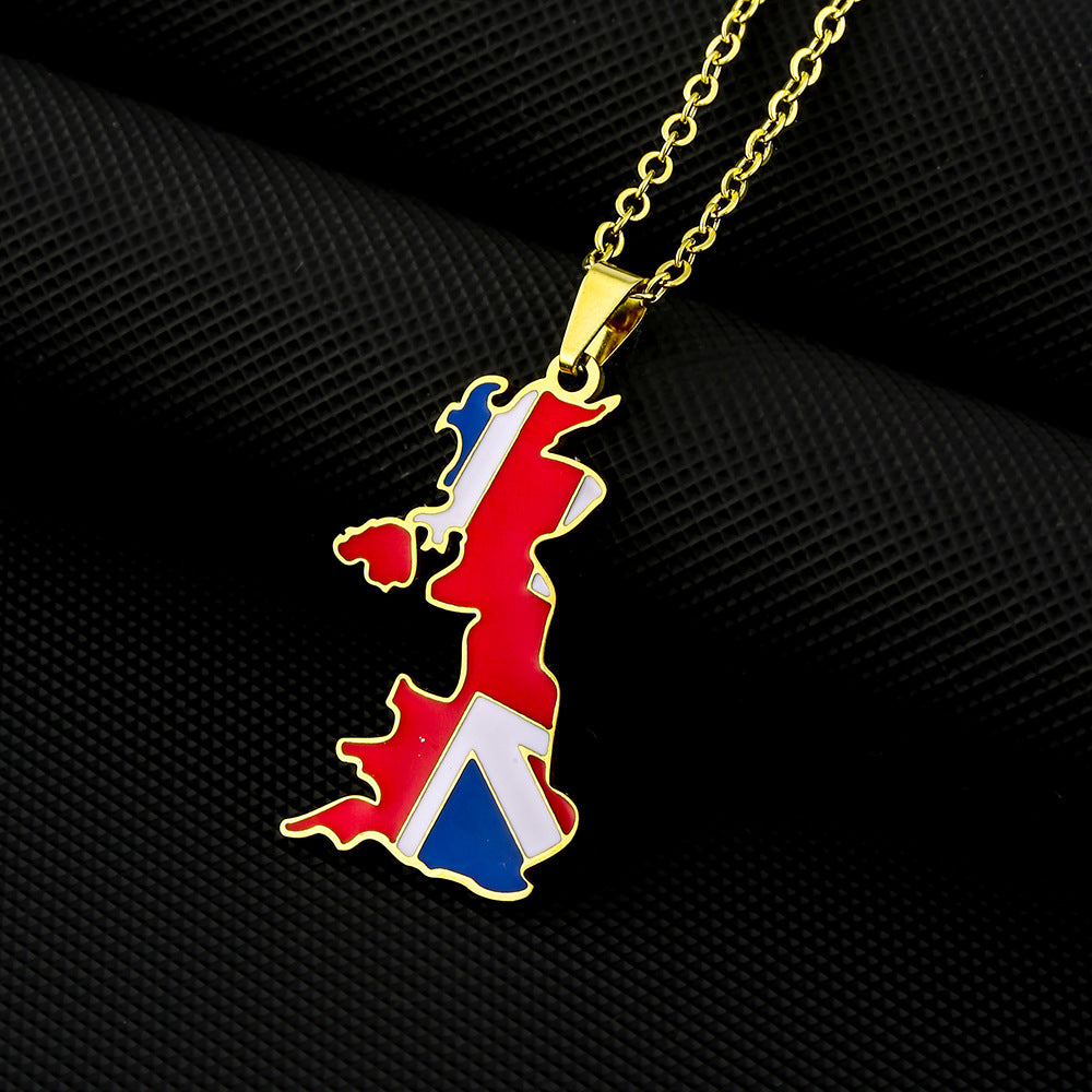 Collar Minimalista con Colgante Geométrico de Acero Inoxidable con Dije de Acero de Titanio y Acabado Bañado para Uso Unisex
