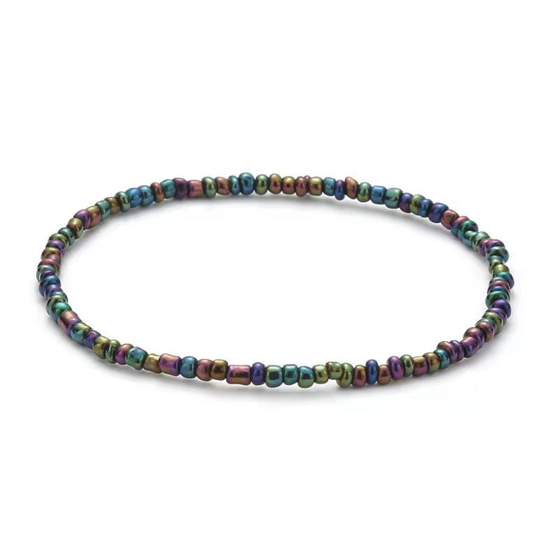 Bohemian Handmade Seed Bead Anklet for Women Beach Jewelry