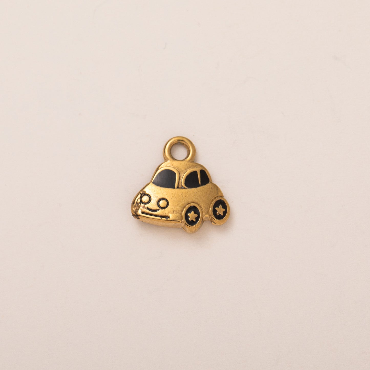 Vintage Geometric Stainless Steel PVD Gold Plated Pendant Charm Bar