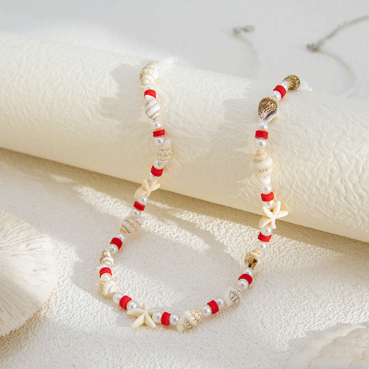 Punk Acrylic Pearl Shell Starfish Body Chain Waist Belt for Women