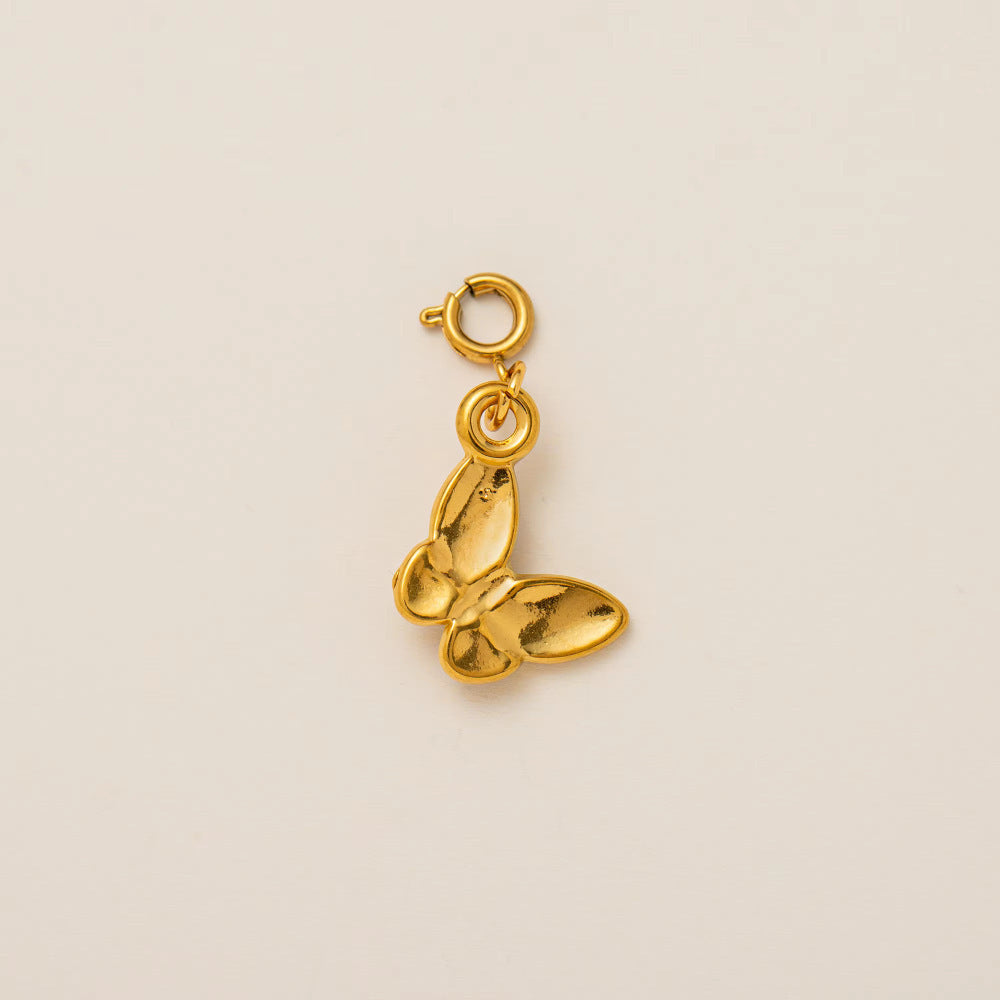 Vintage Cartoon Animal Geometric 18K Gold Plated Stainless Steel Charm Bar