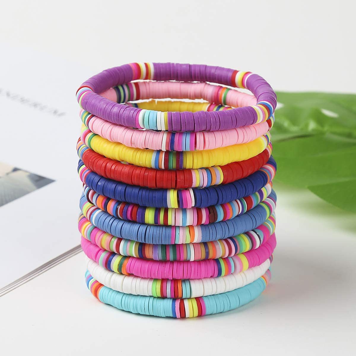 Bohemian Geometric Resin Bracelet Unisex Colorful Rainbow Hand Jewelry
