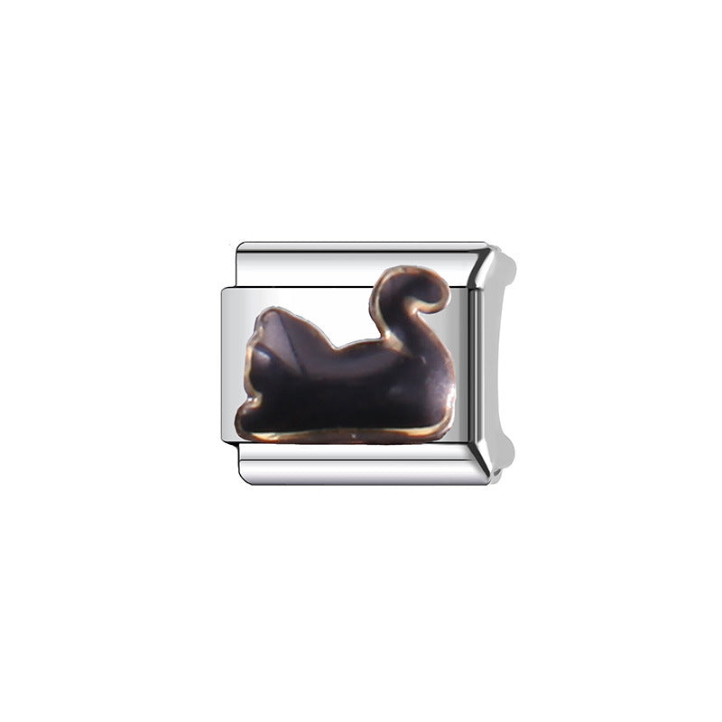 Sweet Cartoon Animal Stainless Steel Plated Charm Bar for Unisex