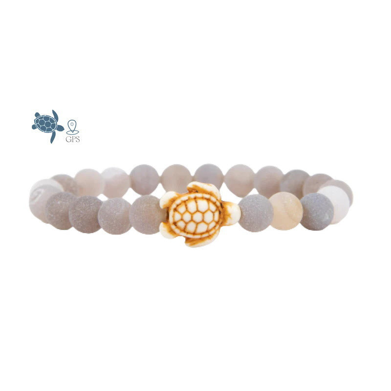 Minimalist Animal Turtle Turquoise Beaded Bracelet Unisex