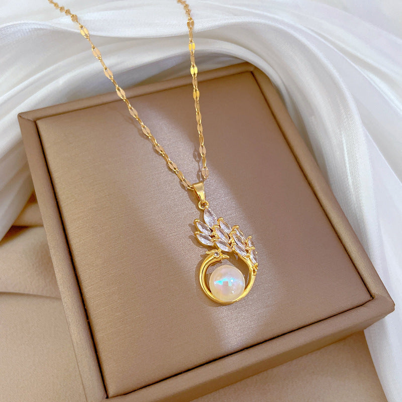 Collana girocollo con strass geometrici, dolce e fresca, per donna