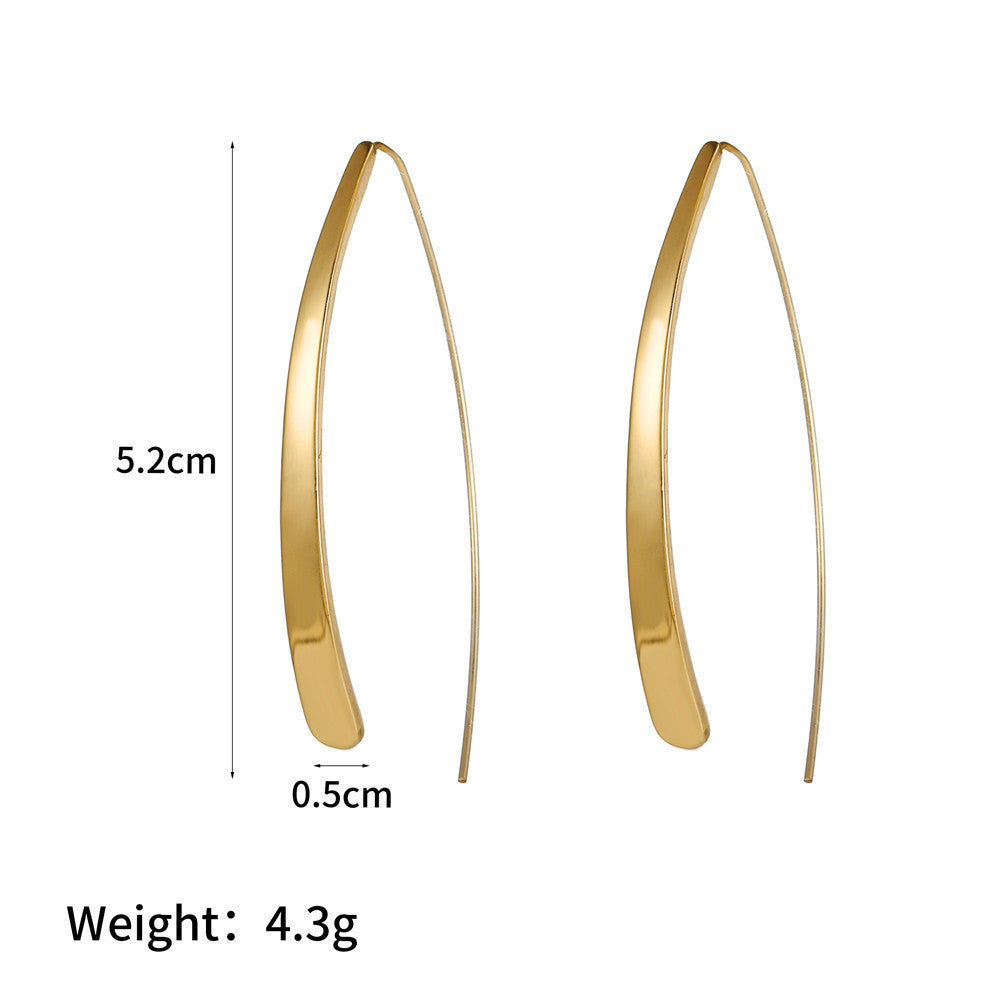 Minimalist Casual Geometric Round Brass Plated Hook Earrings