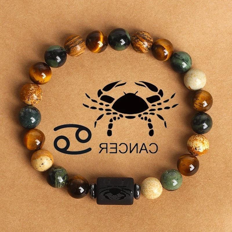 Casual Geometric Natural Stone Beaded Bracelet Crystal Handmade Unisex Jewelry