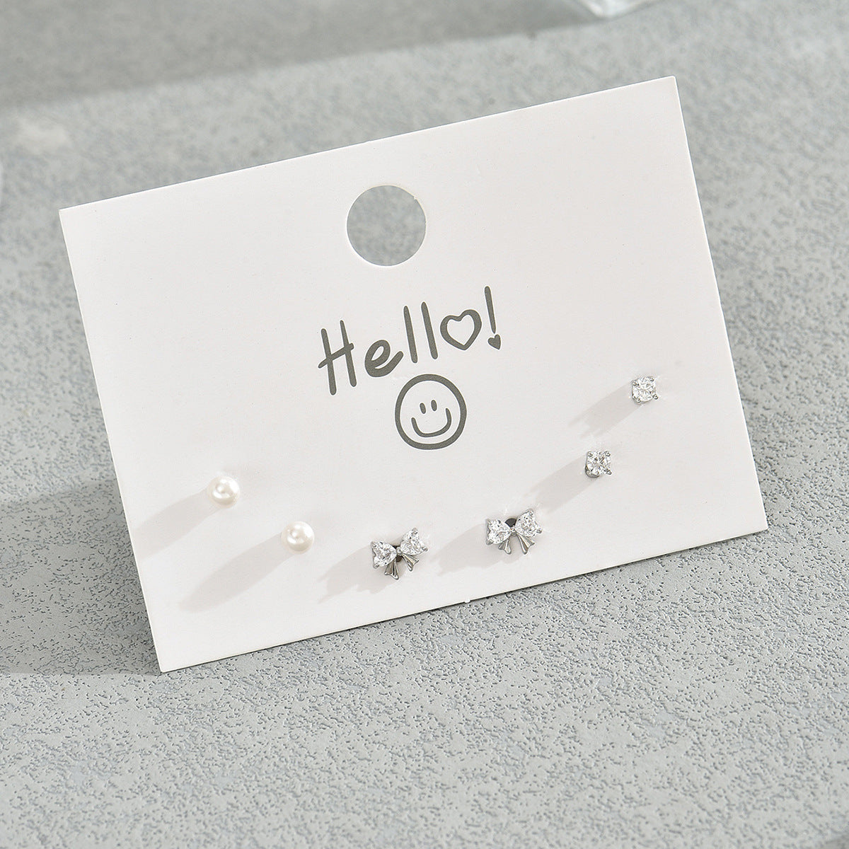 Pendientes de Cobre en Forma de Lazo, Sencillos y Dulces, con Circonitas Cúbicas para Mujer