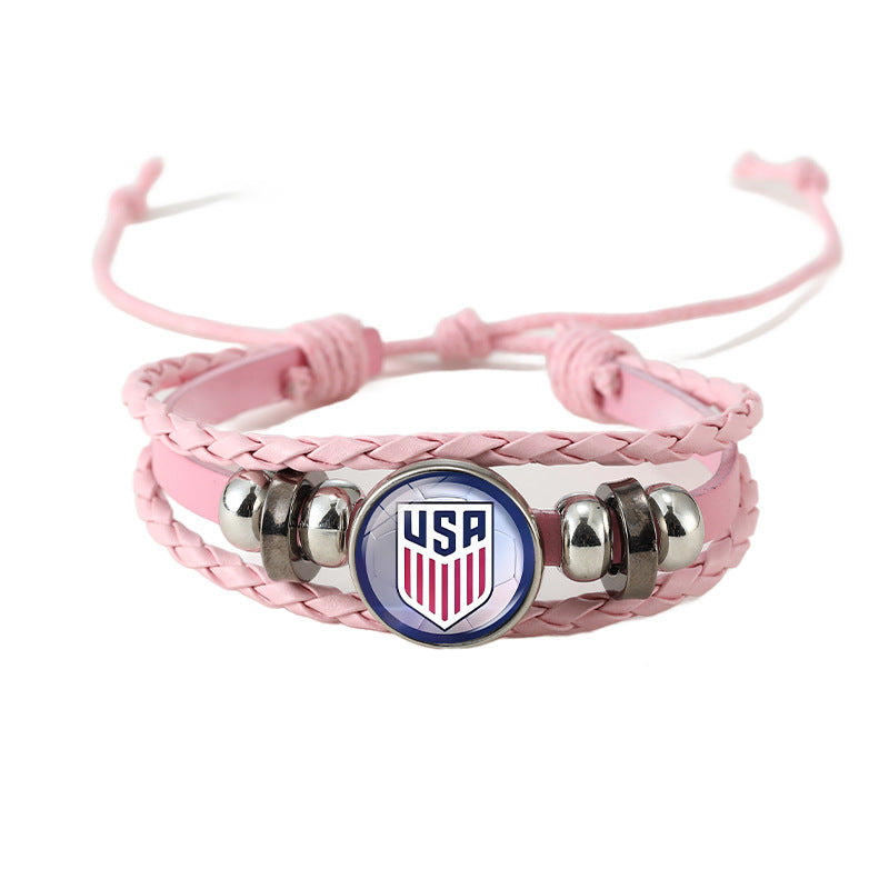 Casual Geometric Plated Leather Bracelet Unisex Fashion Wristband
