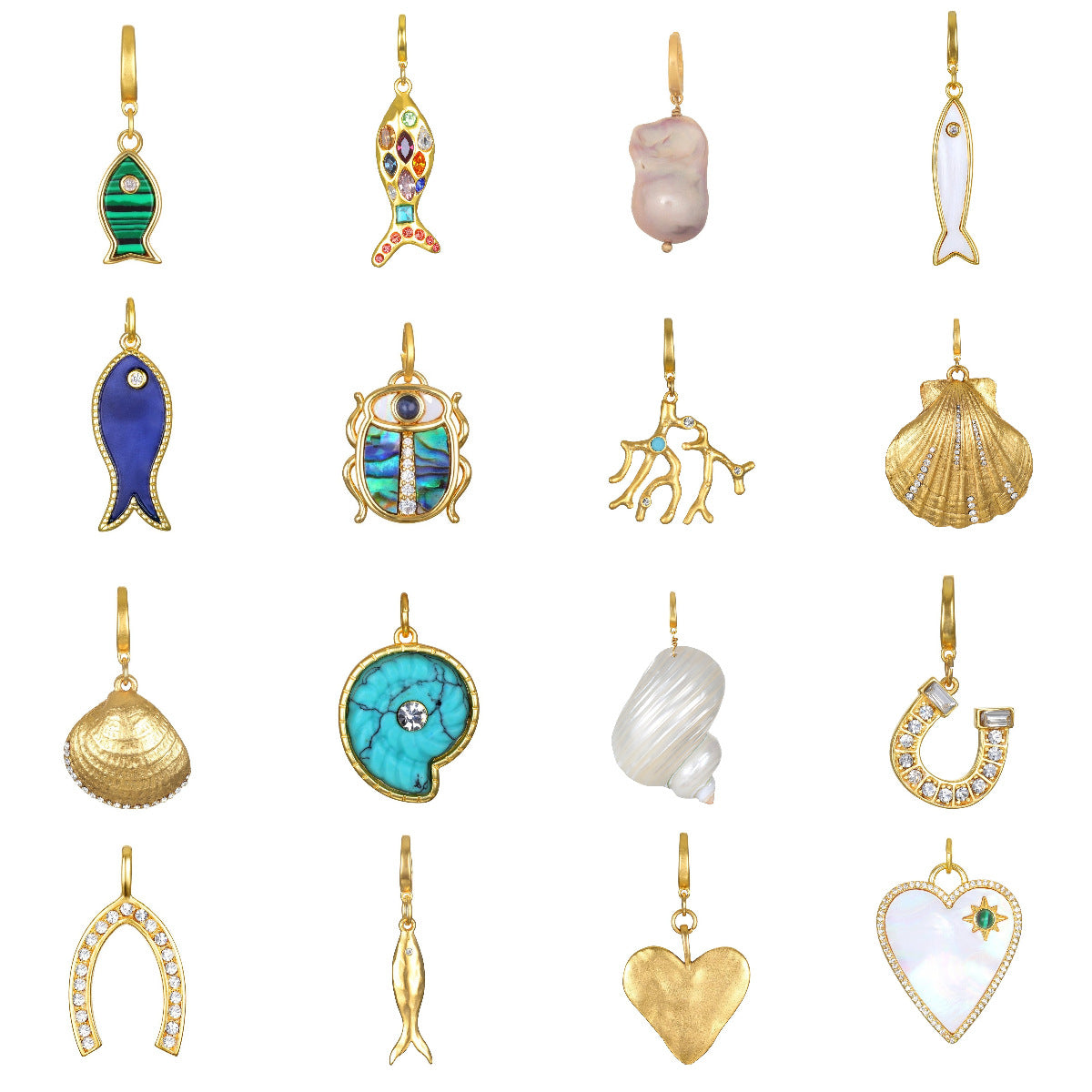 Minimalist Plated Brass Heart Charm Bar