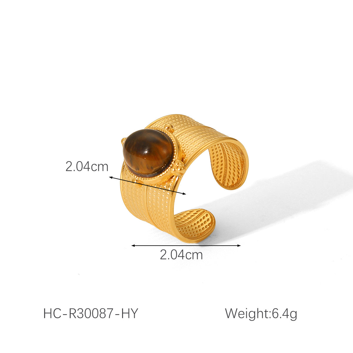 Anello vintage francese geometrico in acciaio inossidabile con intarsio in pietra naturale per donna, fascia in acciaio al titanio ipoallergenico, finitura galvanica