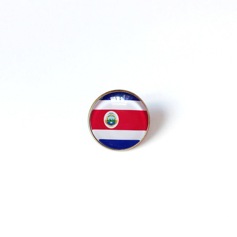 Pin de Solapa de Aleación Esmaltado Personalizado con Diseño de Bandera del Mundo para Hombres y Mujeres