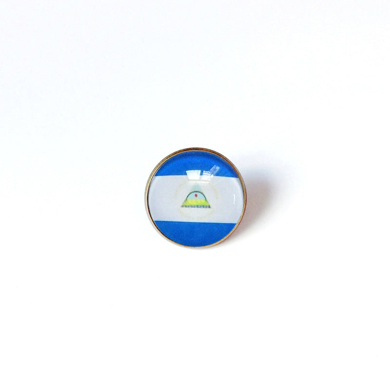 Pin de Solapa de Aleación Esmaltado Personalizado con Diseño de Bandera del Mundo para Hombres y Mujeres