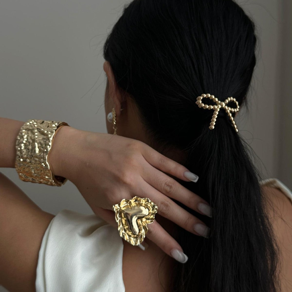 Fashion Minimalist Irregular Liquid Alloy Wrinkle Bracelet
