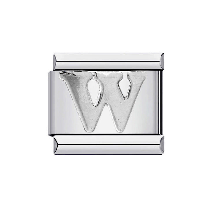 Minimalist Letter Stainless Steel Plating Charm Bar