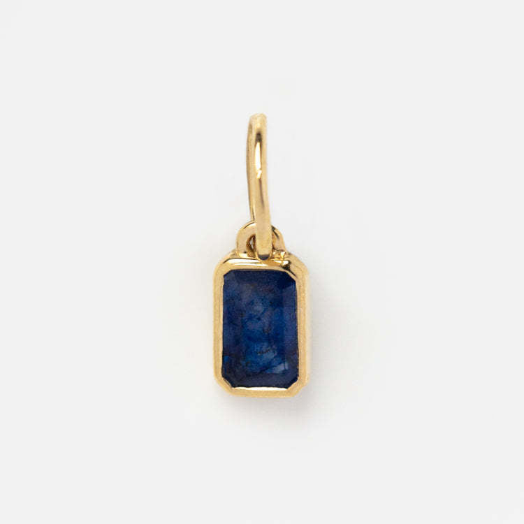 Minimalist Square Brass Pendant with Cubic Zirconia Inlay DIY Charm Bar for Women