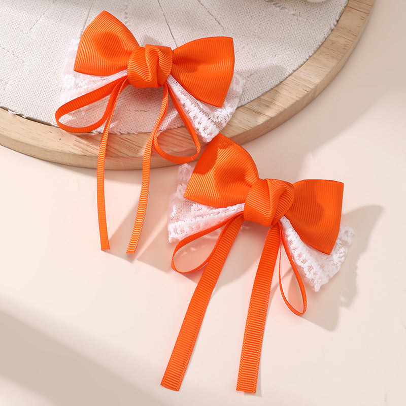 Children's Bow Hair Clip for Girls with Star Shape Design, Plastic Resin Hair Accessory for Ponytail and Back-of-Head Styling, Princess-Themed Hairpin