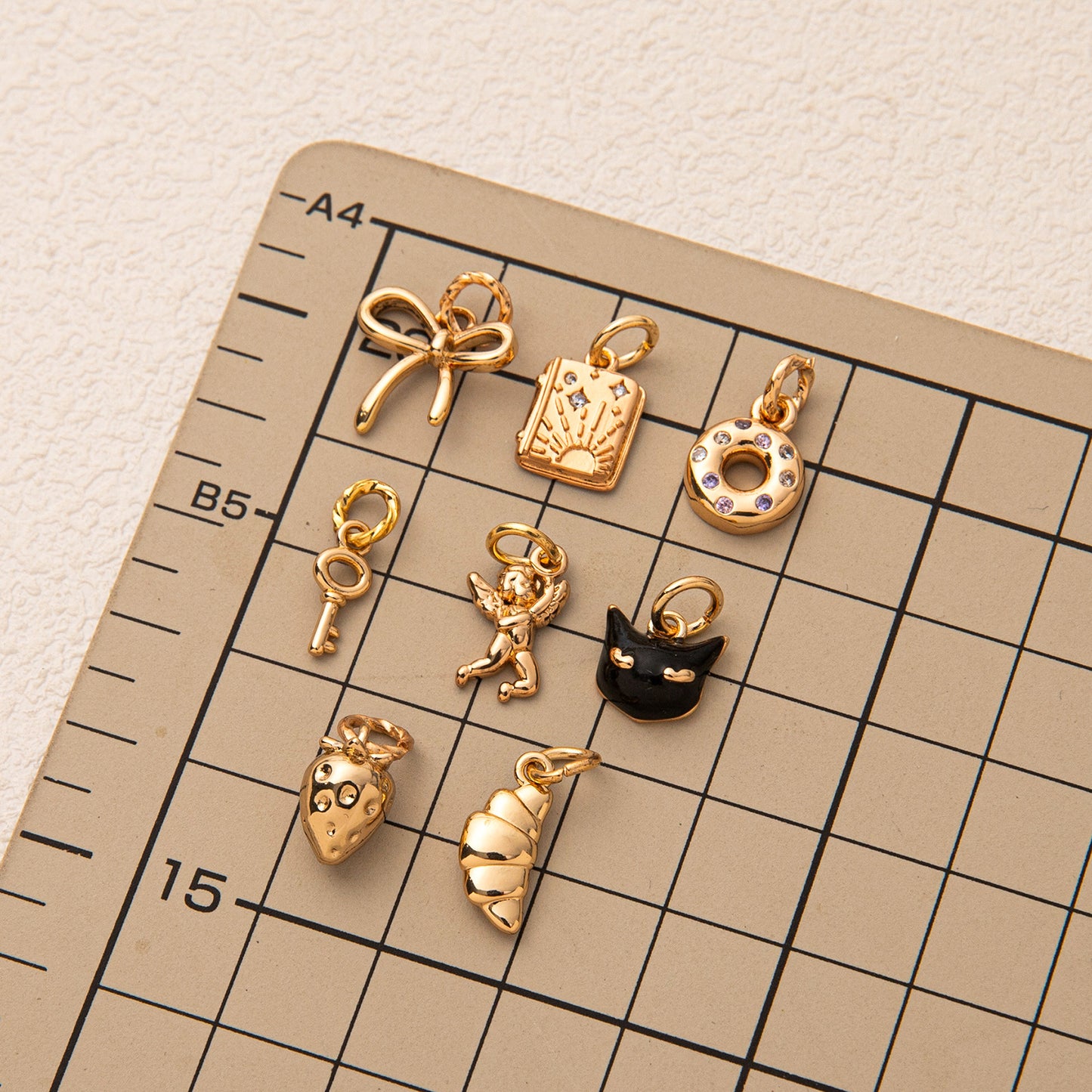 Geometric Brass Plated Necklace Unisex
