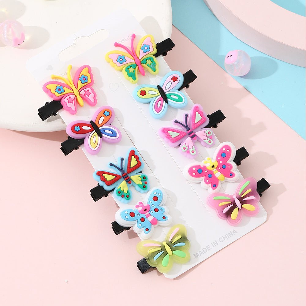 Juego de pinzas para el pelo de personajes de dibujos animados para niñas con material de resina, diseño Kawaii Sanrio Cinnamoroll, pinzas laterales hechas a mano para el verano