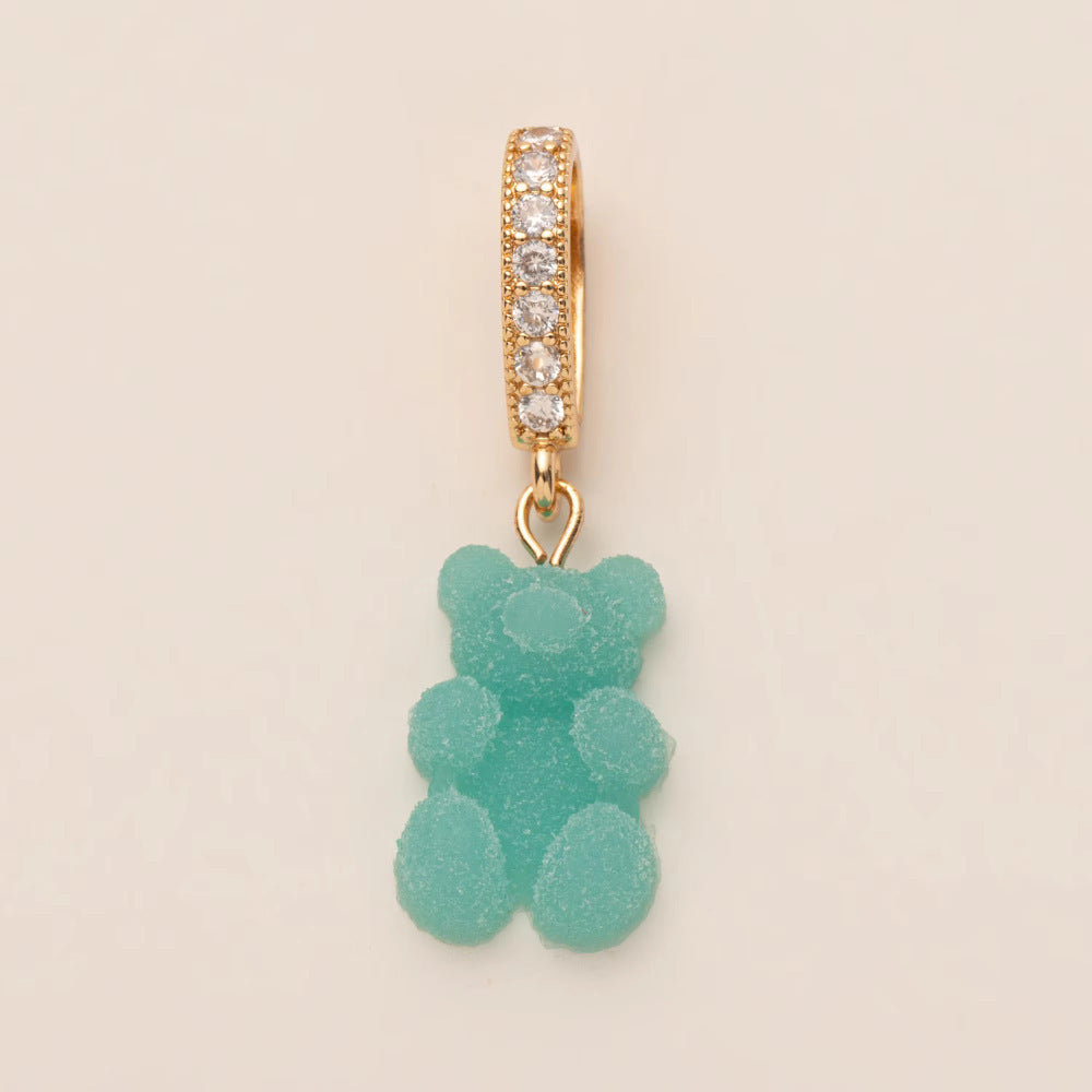 Minimalist Luxury 18K Gold Plated Brass Insect Butterfly Pendant with Cubic Zirconia Charm Bar for Unisex