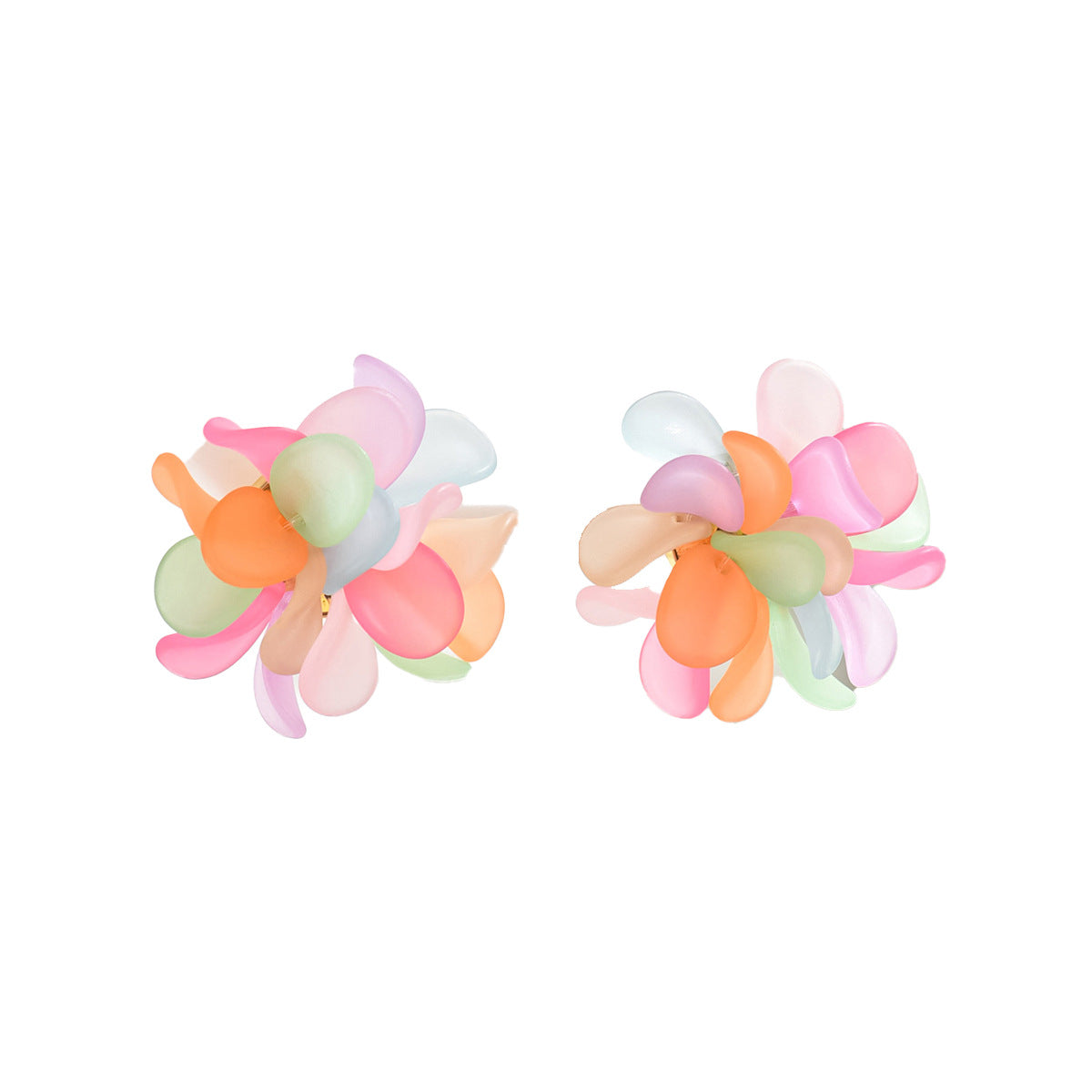 Pendientes acrílicos florales minimalistas para mujer con forma geométrica, cierres de aleación de zinc y postes de acero inoxidable, diseño dulce inspirado en el bosque