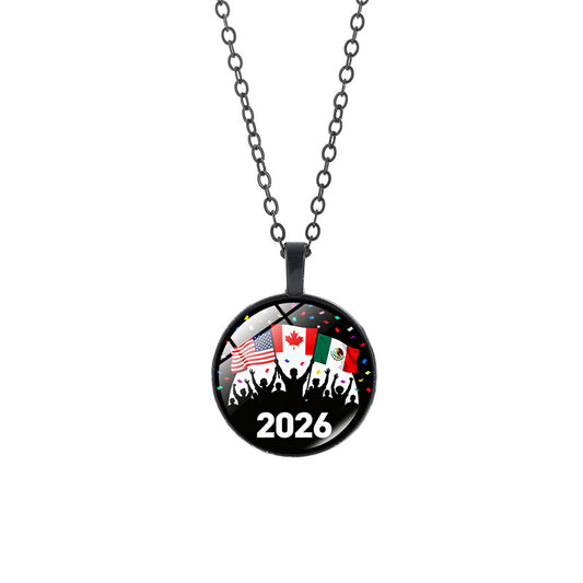 Sporty Geometric Crystal Pendant Alloy Plated Necklace Unisex Casual Chain