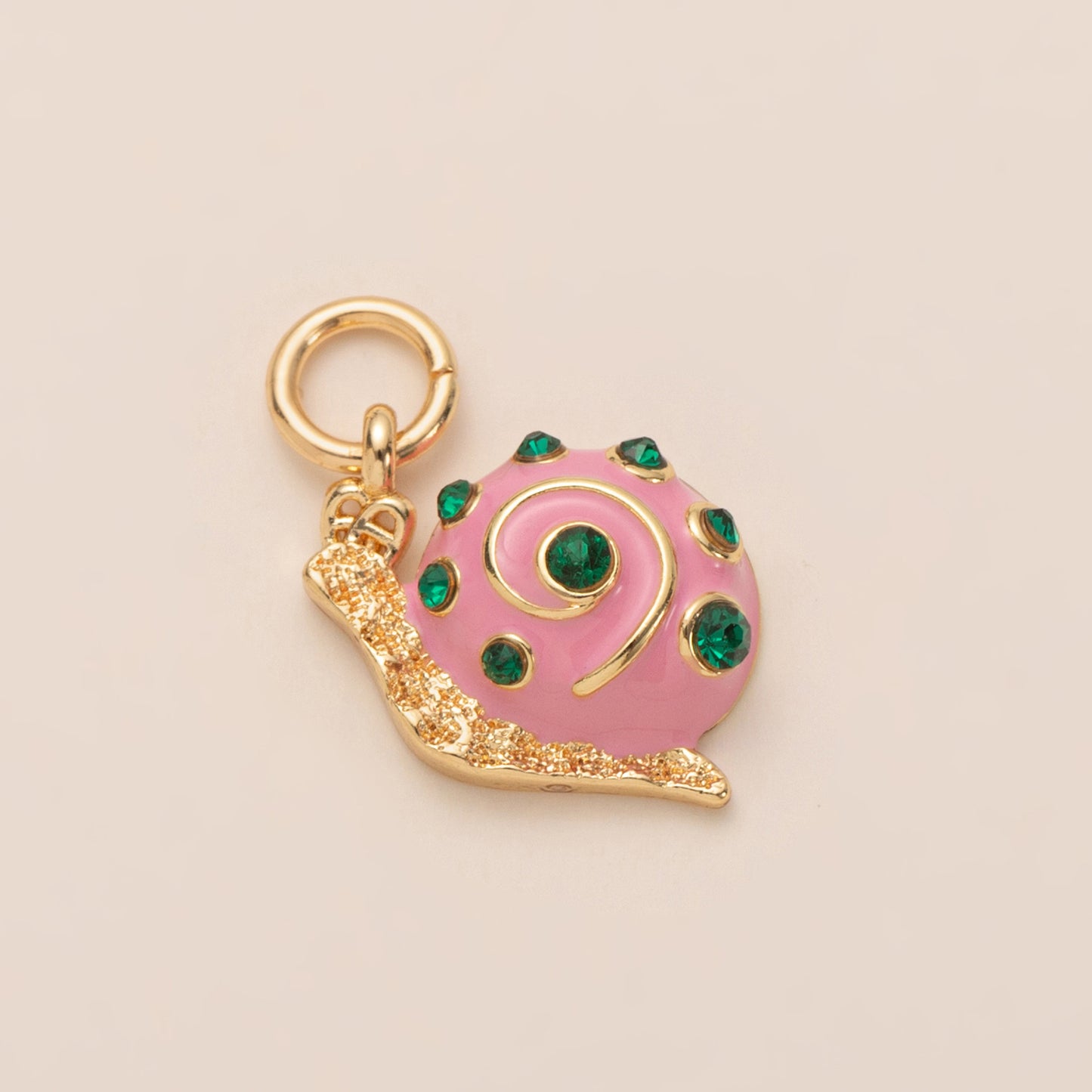 Fashion 14K Gold Plated Brass Fruit Insect Charm Bar for Cable Chain Necklace Unisex DIY Jewelry