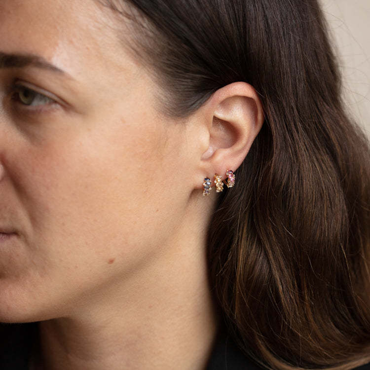 Pendientes de cobre con pasador en forma de U geométricos vintage y acabado galvanizado para mujer