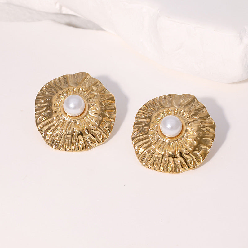 Geometric Stainless Steel Earrings with 18K Gold Plating for Women — Hypoallergenic, Fade-Resistant, Minimalist Fashion Ear Studs