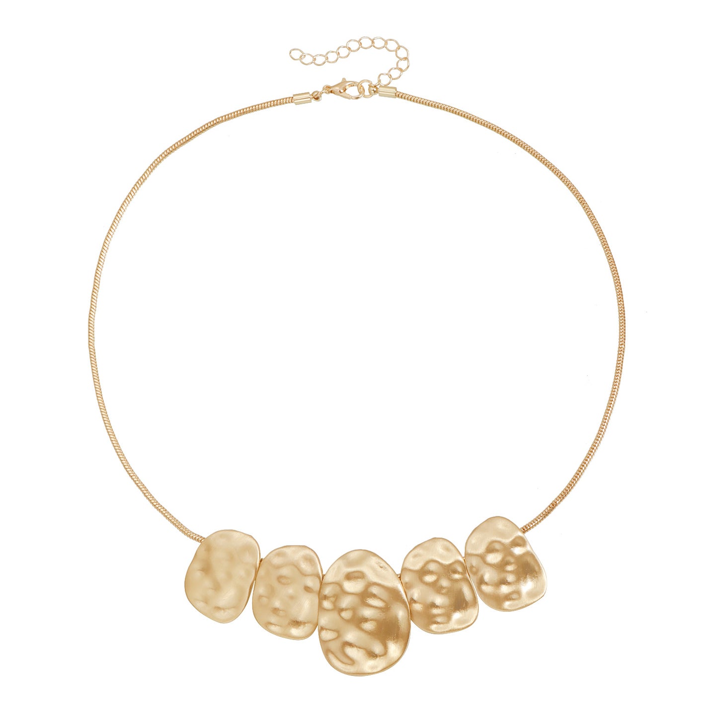 Geometric Irregular Textured Alloy Plated Necklace for Women