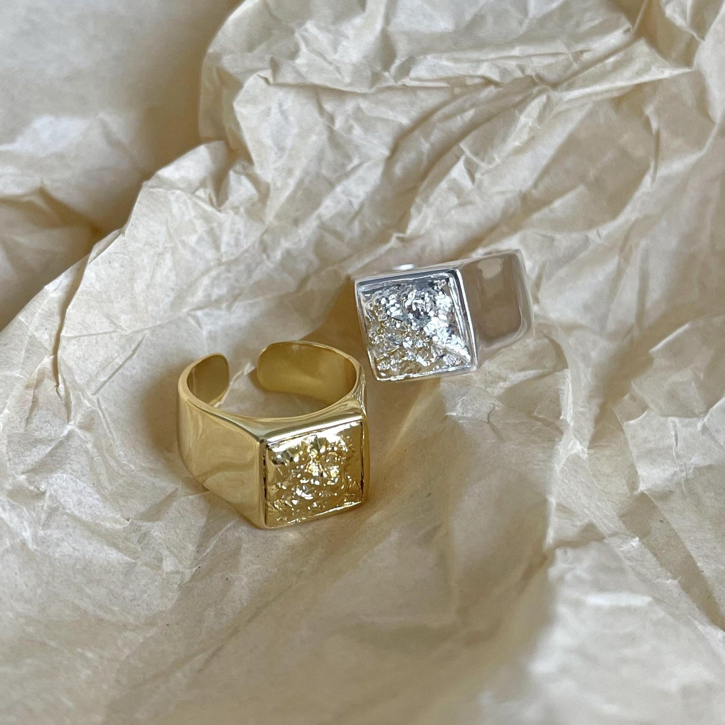 Anello da donna vintage Sweet in argento sterling 925 a lava fusa