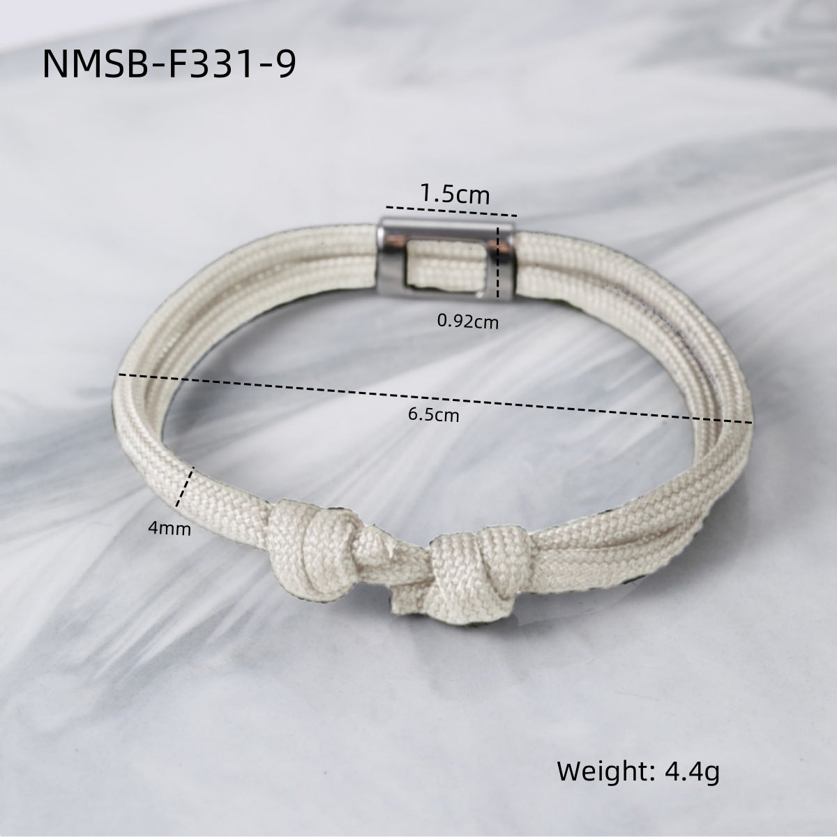 Fashion 18K Gold Plated Titanium Steel Adjustable Colorful Rope Bracelet Unisex Engravable Jewelry